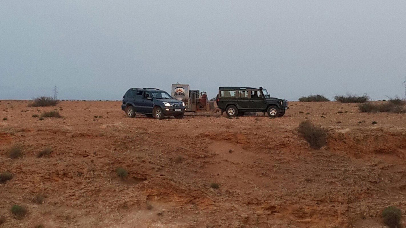 The convoy heads north