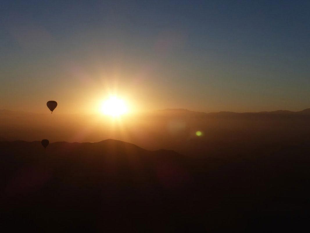 Sun comes up over the land