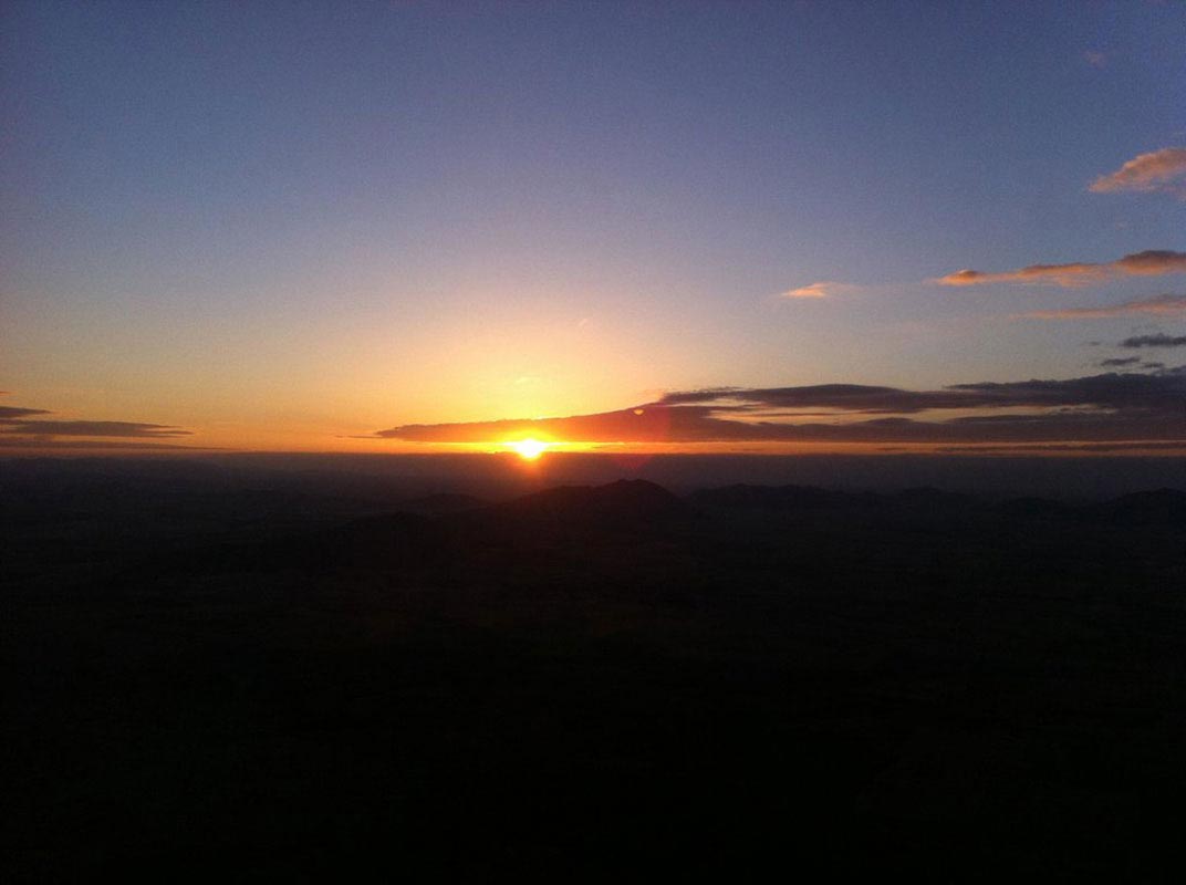 The sunrise over the Atlas